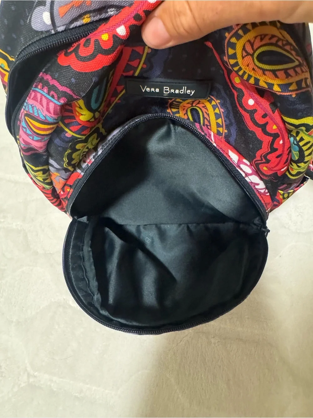 Vera Bradley Paisley pattern Mini Lighwright Backpack with Multicolor Accents